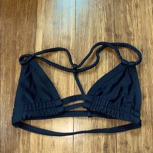 Montce black braided T Bikini top